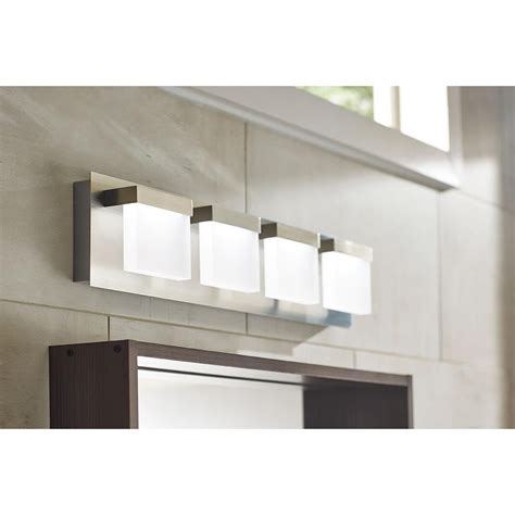Bathroom bar lights brushed nickel - Smart, stylish bathroom lighting. Take the role of your bathroom light fixtures to the next level by adding options that combine a classic or modern design with smart functions (i.e. dimming) and crisp yet soft illumination …